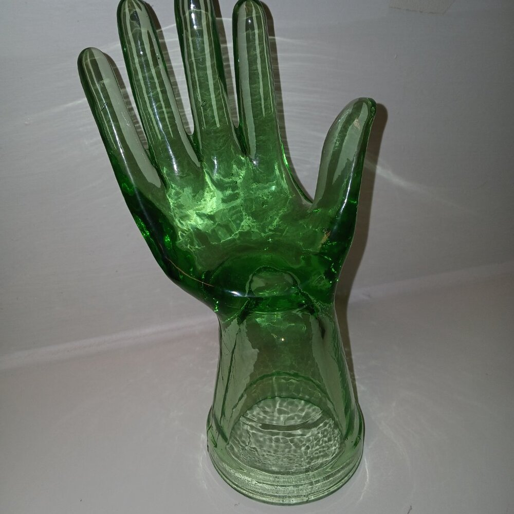 Green Glass Hand Model - Photography, Props, Art, Decor